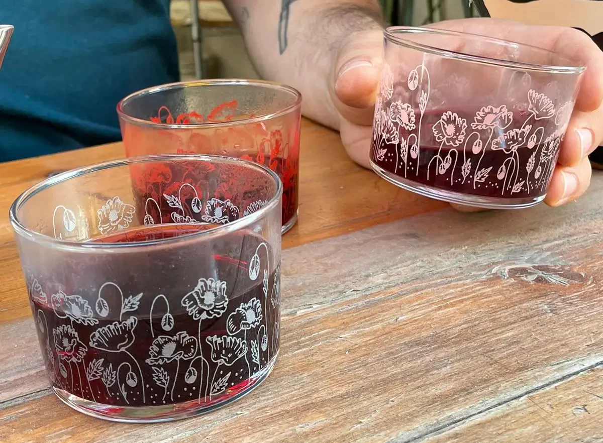 POPPY Red Glass Cup