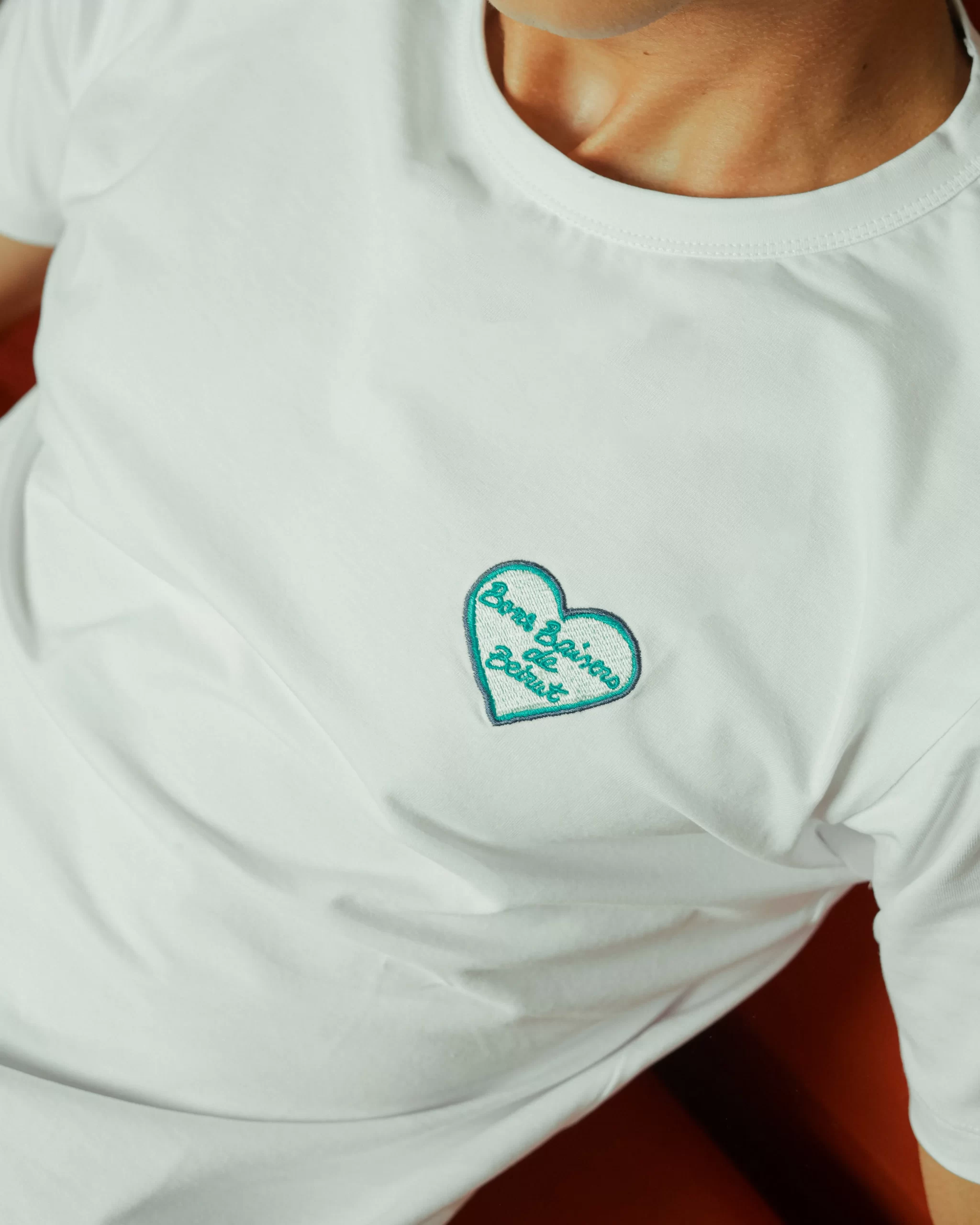 BEIRUT WHITE EMBROIDERED T-shirt