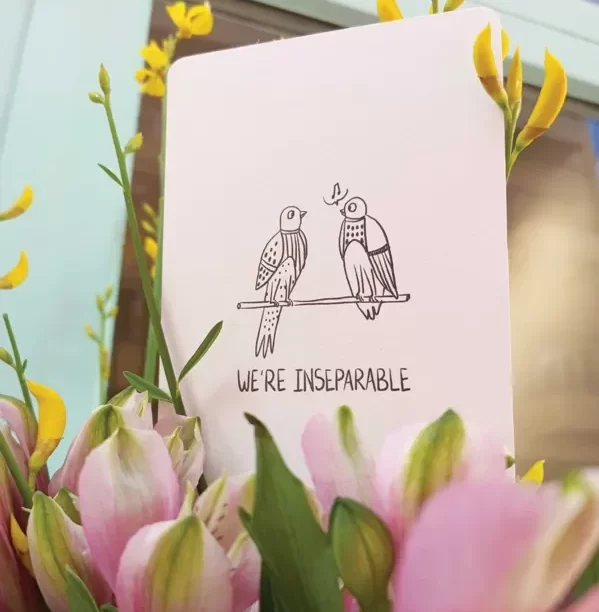 INSEPARABLE BIRDS Greeting Card