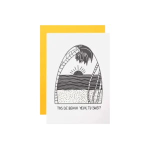 BEAUX YEUX Greeting Card