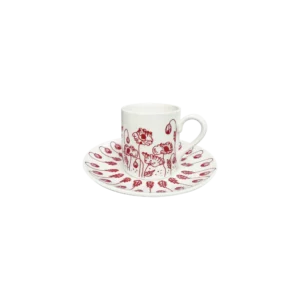 POPPY Red Coffee Cup Set of 4
