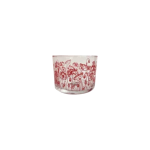 POPPY Red Glass Cup Set of 4