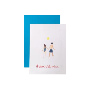 A DEUX C'EST MIEUX Greeting Card