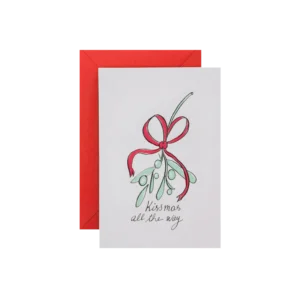 CHRISTMAS RED MISTLETOE Greeting Card