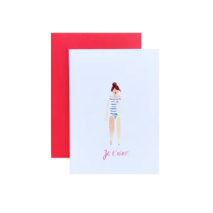 JE T'AIME KISS Greeting Card
