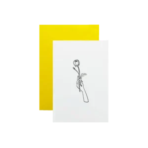 SINGLE ROSE Greeting Card