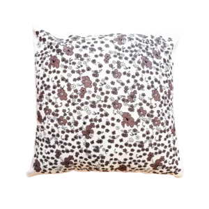 CORNUCOPIA Brown Flowers Cushion Cover